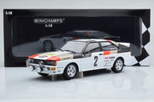 Audi Quattro Audi Sport #1 H. Mikkola / A. Hertz Winners International Swedish Rally 1981 Minichamps 1:18 155811102 Метал — снимка 6 от 6