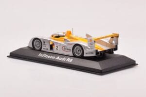 Audi R8 Infineon #2 Winner ALMS Petit Le Mans 2002 Minichamps 1:43 400021382 Метал — снимка 3 от 4