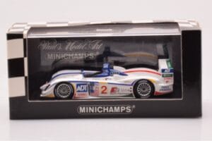 Audi R8 #2 E. Pirro / F. Biela / A. McNish 12 Hours of Sebring 2nd Place 2005 Minichamps 1:43 400051302 Метал — снимка 4 от 4