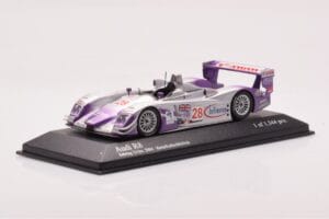 Audi R8 LMP900 #28 F. Biela / P. Kaffer / A. McNish 12 Hours of Sebring Winner 2004 Minichamps 1:43 4000412328 Метал — снимка 2 от 4