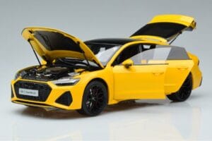 Audi RS7 C8 Sportback Жълт Vossen Rims Лимитирана Серия Kengfai 1:18 VAKF 0335 Метал — снимка 2 от 8