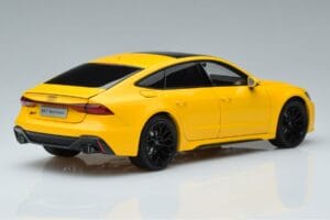 Audi RS7 C8 Sportback Жълт Vossen Rims Лимитирана Серия Kengfai 1:18 VAKF 0335 Метал — снимка 3 от 8