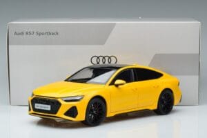 Audi RS7 C8 Sportback Жълт Vossen Rims Лимитирана Серия Kengfai 1:18 VAKF 0335 Метал — снимка 8 от 8