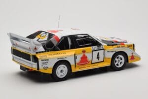 Audi Sport Quattro S1 E2 #4 S. Blomqvist / B. Cederberg Rally 1000 Lakes 1985 IXO 1:18 18RMC161A Метал — снимка 2 от 6