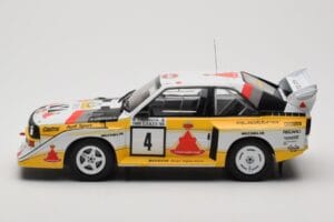 Audi Sport Quattro S1 E2 #4 S. Blomqvist / B. Cederberg Rally 1000 Lakes 1985 IXO 1:18 18RMC161A Метал — снимка 3 от 6