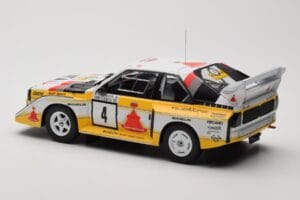 Audi Sport Quattro S1 E2 #4 S. Blomqvist / B. Cederberg Rally 1000 Lakes 1985 IXO 1:18 18RMC161A Метал — снимка 5 от 6