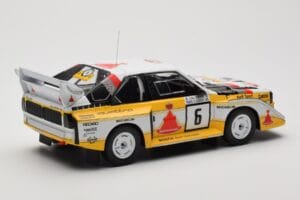 Audi Sport Quattro S1 E2 #6 H. Mikkola / A. Hertz Rally 1000 Lakes 1985 IXO 1:18 18RMC161B Метал — снимка 2 от 6