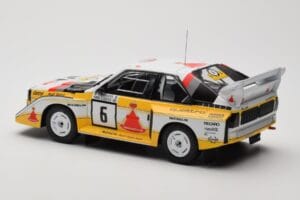 Audi Sport Quattro S1 E2 #6 H. Mikkola / A. Hertz Rally 1000 Lakes 1985 IXO 1:18 18RMC161B Метал — снимка 5 от 6