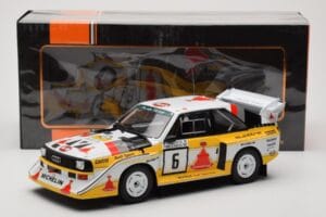Audi Sport Quattro S1 E2 #6 H. Mikkola / A. Hertz Rally 1000 Lakes 1985 IXO 1:18 18RMC161B Метал — снимка 6 от 6