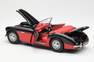 Austin-Healey 3000 Mk I Spider Черен Червен Kyosho 1:18 08141KR Метал — снимка 5 от 8