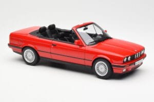 BMW 318i E30 Кабриолет Червен Norev 1:18 183210 Метал — снимка 4 от 6
