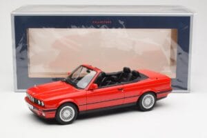 BMW 318i E30 Кабриолет Червен Norev 1:18 183210 Метал — снимка 6 от 6