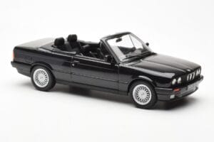 BMW 325i E30 Кабриолет Черно Металик Norev 1:18 183211 Метал — снимка 4 от 6