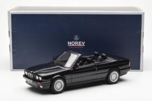 BMW 325i E30 Кабриолет Черно Металик Norev 1:18 183211 Метал — снимка 6 от 6