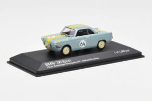 BMW 700 Sport #64 Hulbusch / Stausberg 12 Hours of Nurburgring 1961 Minichamps 1:43 400612364 Метал — снимка 2 от 4