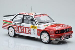 BMW M3 E30 Bastos #1 R. Ravaglia / E. Pirro / E. Van de Poele 24 Hours of Spa 1991 IXO 1:18 18RMC081A Метал — снимка 4 от 6