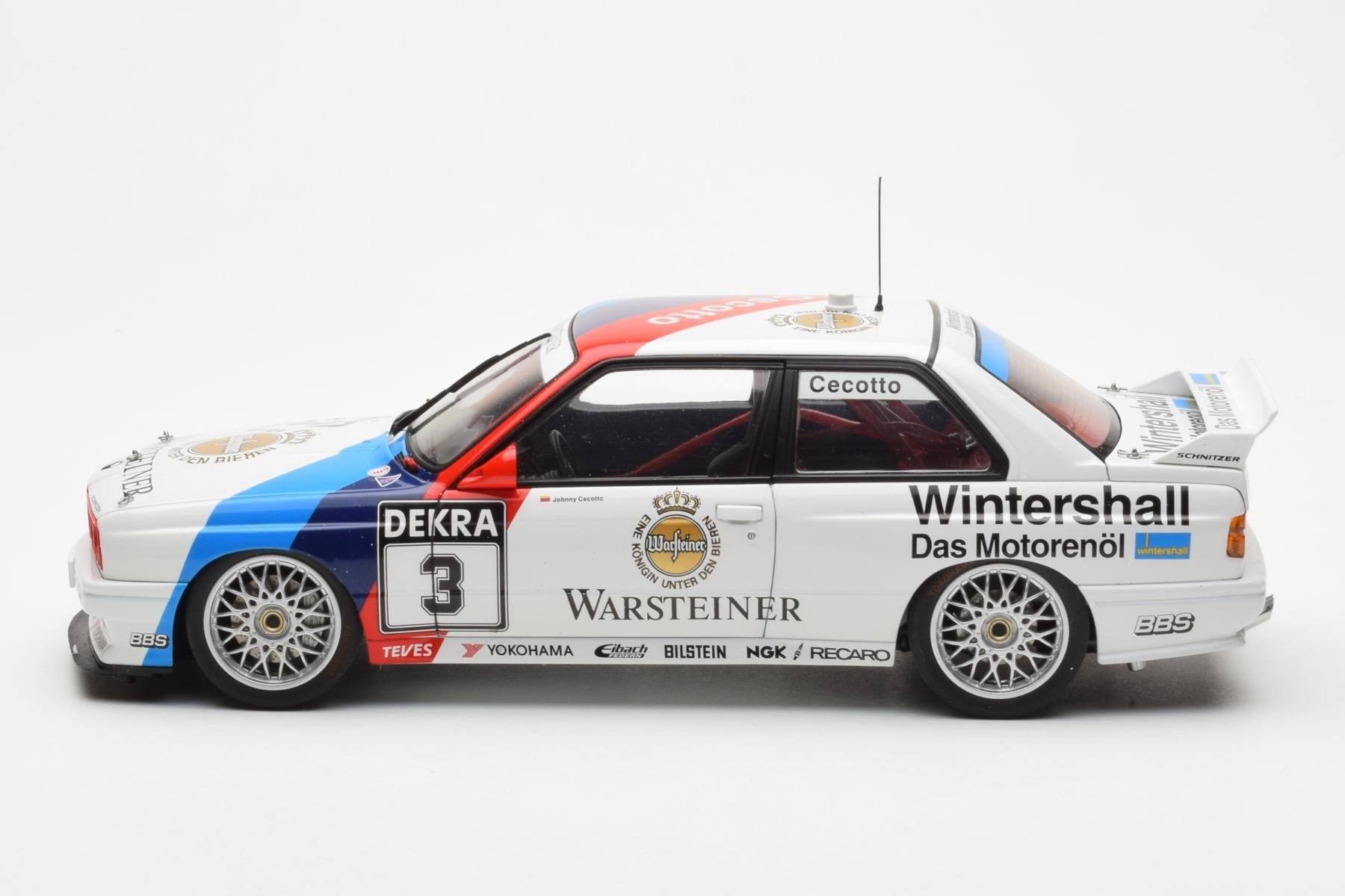 BMW M3 E30 #3 J. Cecotto Warsteiner DTM 1991 AUTOart 1:18 89145 Метал — снимка 4 от 8