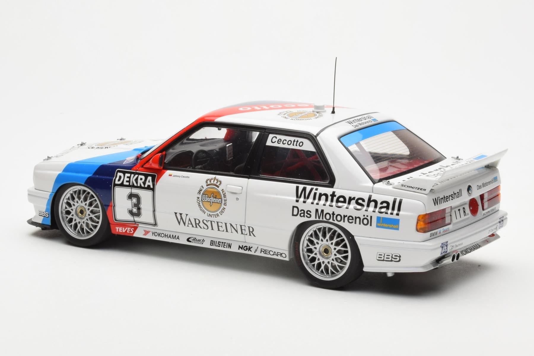 BMW M3 E30 #3 J. Cecotto Warsteiner DTM 1991 AUTOart 1:18 89145 Метал — снимка 7 от 8