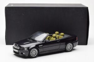 BMW M3 E46 Кабриолет Черен Kyosho 1:18 80430024431 Метал — снимка 8 от 8