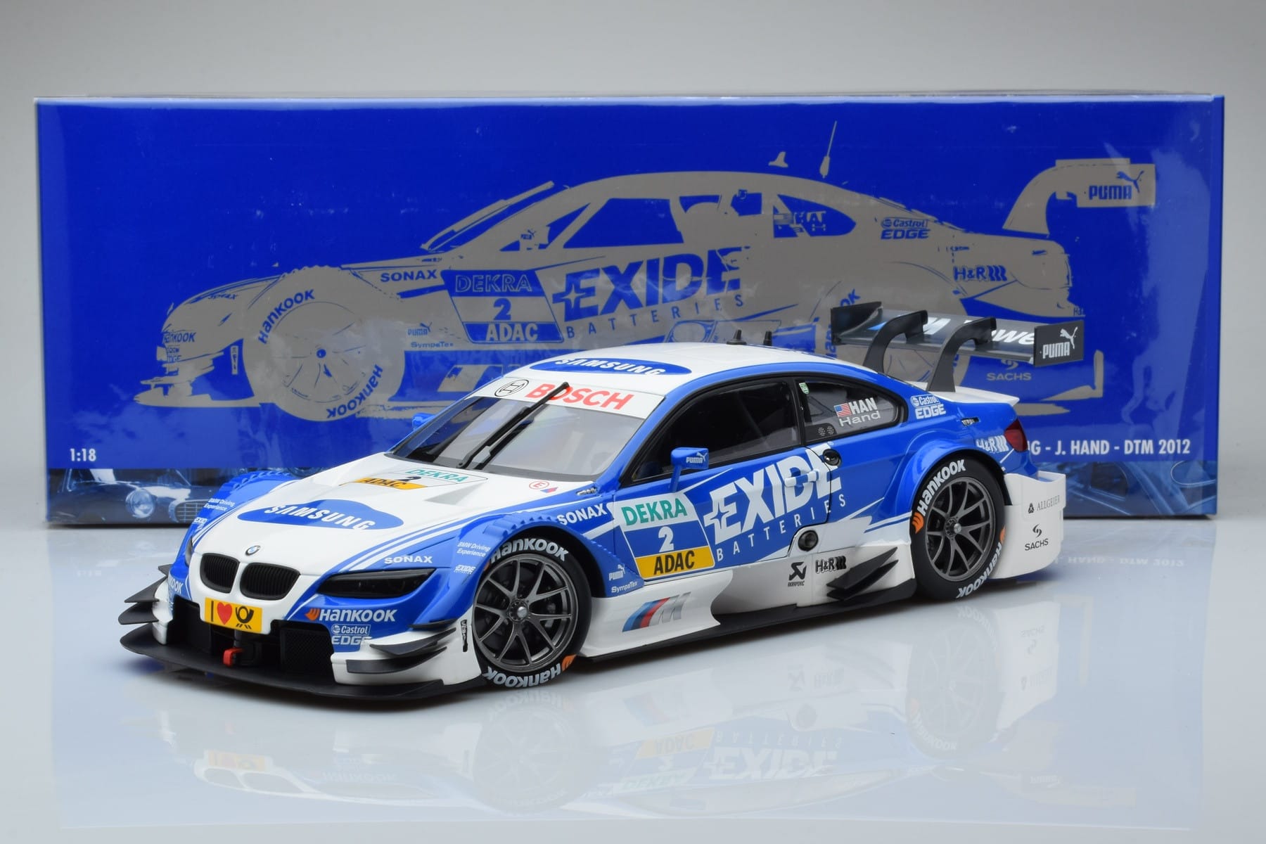 BMW M3 #2 BMW Team RMG A.J. Hand DTM 2012 Minichamps 1:18 100122202 Метал — снимка 8 от 8