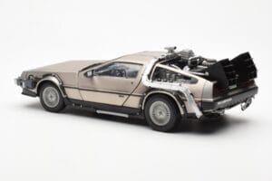DeLorean DMC-12 Time Machine Back to the Future Сребрист Sun Star 1:18 2711 Метал — снимка 4 от 8
