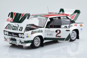 Fiat 131 Abarth Alitalia #2 W. Röhrl / C. Geistdörfer Rally Monte Carlo 1978 Kyosho 1:18 08376G Метал — снимка 2 от 10