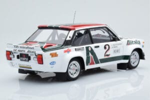 Fiat 131 Abarth Alitalia #2 W. Röhrl / C. Geistdörfer Rally Monte Carlo 1978 Kyosho 1:18 08376G Метал — снимка 3 от 10