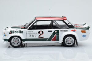 Fiat 131 Abarth Alitalia #2 W. Röhrl / C. Geistdörfer Rally Monte Carlo 1978 Kyosho 1:18 08376G Метал — снимка 4 от 10