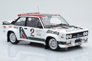 Fiat 131 Abarth Alitalia #2 W. Röhrl / C. Geistdörfer Rally Monte Carlo 1978 Kyosho 1:18 08376G Метал — снимка 6 от 10
