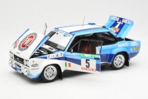 Fiat 131 Abarth #5 Team Fiat Works Rally Portugal 1980 Kyosho 1:18 08376A Метал — снимка 2 от 8