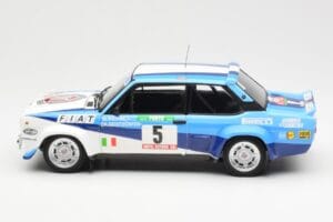 Fiat 131 Abarth #5 Team Fiat Works Rally Portugal 1980 Kyosho 1:18 08376A Метал — снимка 4 от 8