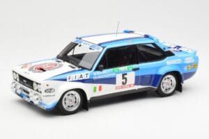 Fiat 131 Abarth #5 Team Fiat Works Rally Portugal 1980 Kyosho 1:18 08376A Метал