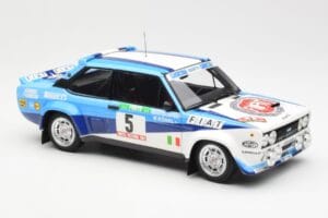 Fiat 131 Abarth #5 Team Fiat Works Rally Portugal 1980 Kyosho 1:18 08376A Метал — снимка 6 от 8