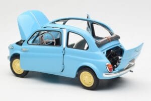Fiat Nuova 500 Celeste Синьо Kyosho 1:18 08966LB Метал — снимка 5 от 8