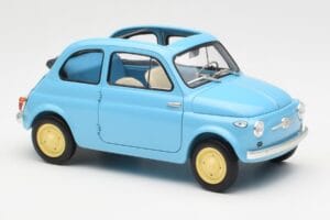 Fiat Nuova 500 Celeste Синьо Kyosho 1:18 08966LB Метал — снимка 6 от 8