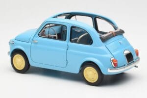 Fiat Nuova 500 Celeste Синьо Kyosho 1:18 08966LB Метал — снимка 7 от 8