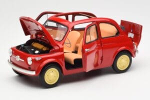 Fiat Nuova 500 Coral Червен Kyosho 1:18 08966R Метал — снимка 2 от 8