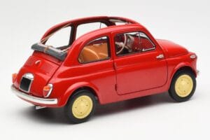 Fiat Nuova 500 Coral Червен Kyosho 1:18 08966R Метал — снимка 3 от 8