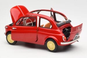 Fiat Nuova 500 Coral Червен Kyosho 1:18 08966R Метал — снимка 5 от 8
