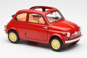 Fiat Nuova 500 Coral Червен Kyosho 1:18 08966R Метал — снимка 6 от 8