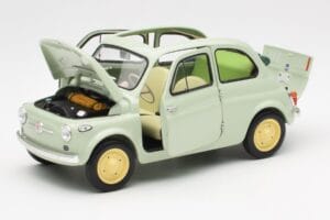 Fiat Nuova 500 Clear Зелен Kyosho 1:18 08966LG Метал — снимка 2 от 8