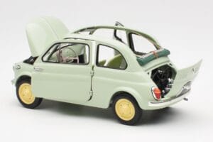 Fiat Nuova 500 Clear Зелен Kyosho 1:18 08966LG Метал — снимка 5 от 8