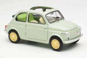 Fiat Nuova 500 Clear Зелен Kyosho 1:18 08966LG Метал — снимка 6 от 8