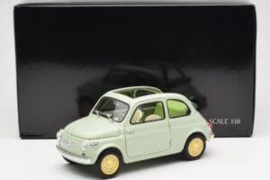 Fiat Nuova 500 Clear Зелен Kyosho 1:18 08966LG Метал — снимка 8 от 8