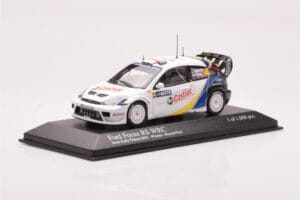 Ford Focus RS WRC #4 M. Martin / M. Park Neste Rally Finland Winners 2003 Minichamps 1:43 400038304 Метал — снимка 2 от 4