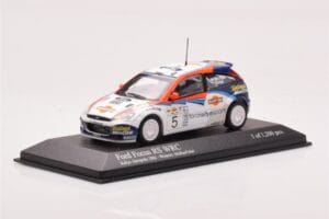 Ford Focus RS WRC #5 C. McRae / N. Grist Rally Acropolis Winner 2002 Minichamps 1:43 430028905 Метал — снимка 2 от 4