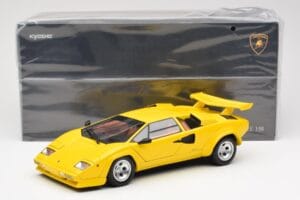 Lamborghini Countach LP 5000 Quattrovalvole Жълт Kyosho 1:18 08320Y Метал — снимка 8 от 8