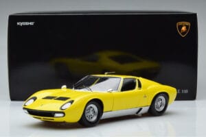Lamborghini Miura SV Жълт Kyosho 1:18 08317Y Метал — снимка 11 от 11
