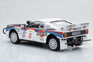 Lancia 037 Martini #8 A. Bettega / M. Perissinot Safari Rally 1985 Kyosho 1:18 08306J Метал — снимка 7 от 8
