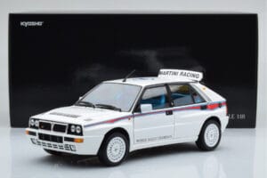 Lancia Delta HF Integrale 6 Бял Kyosho 1:18 08344E Метал — снимка 8 от 8